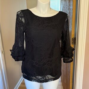 Lily Pulitzer Jellyfish Critter Crochet top in black